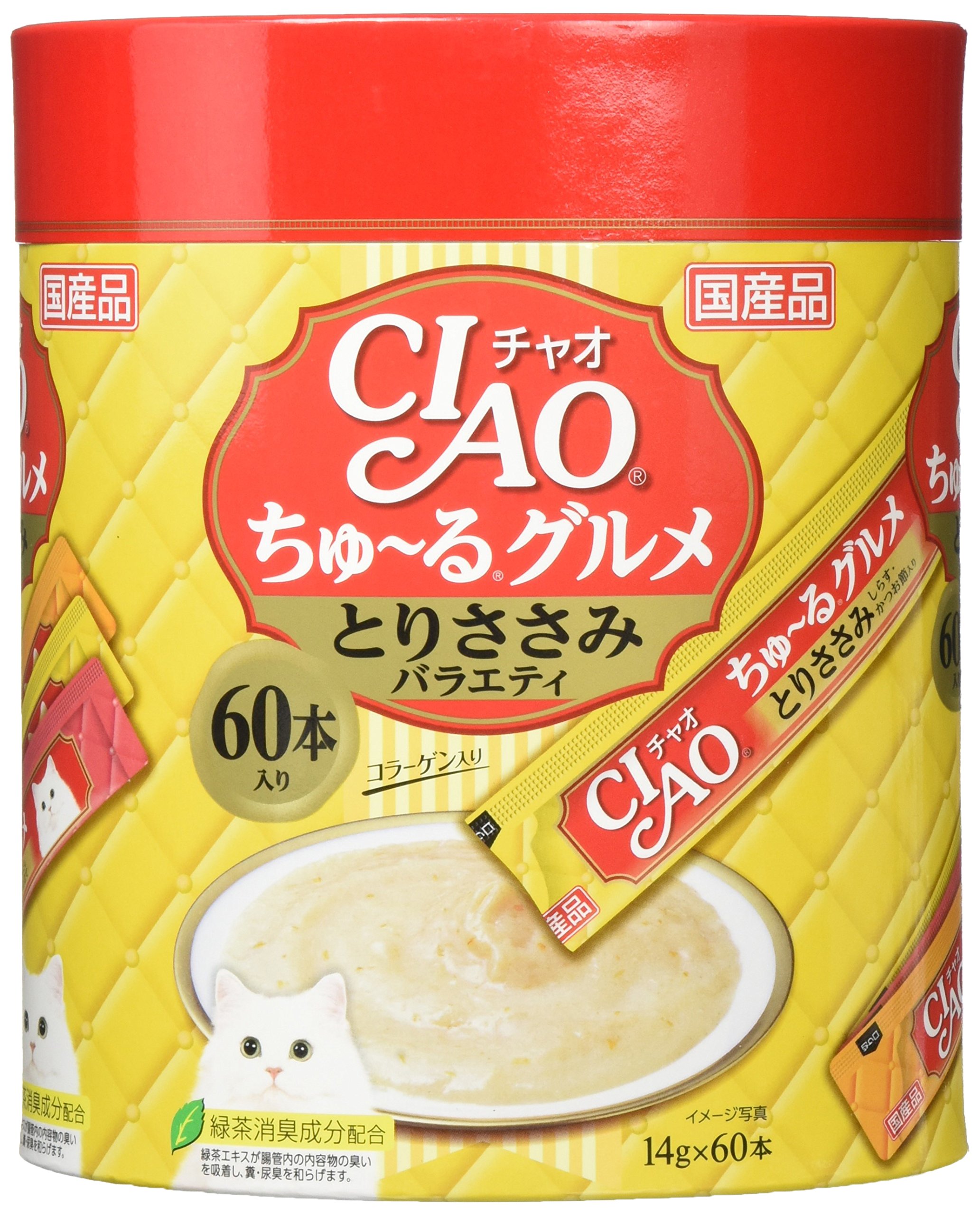 いなば CIAOちゅ～るグルメとりささみバラエティ 60本の商品画像