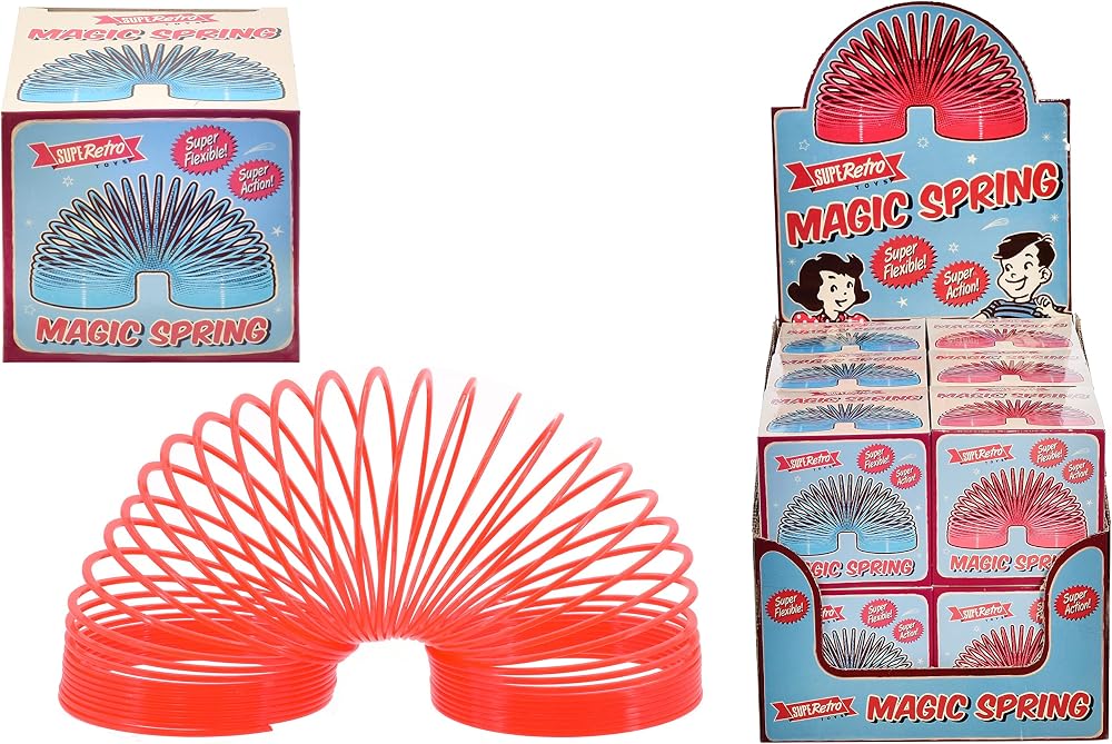 KandyToys SupeRetro Colourful Magic Spring Kids Slinky Toy Retro