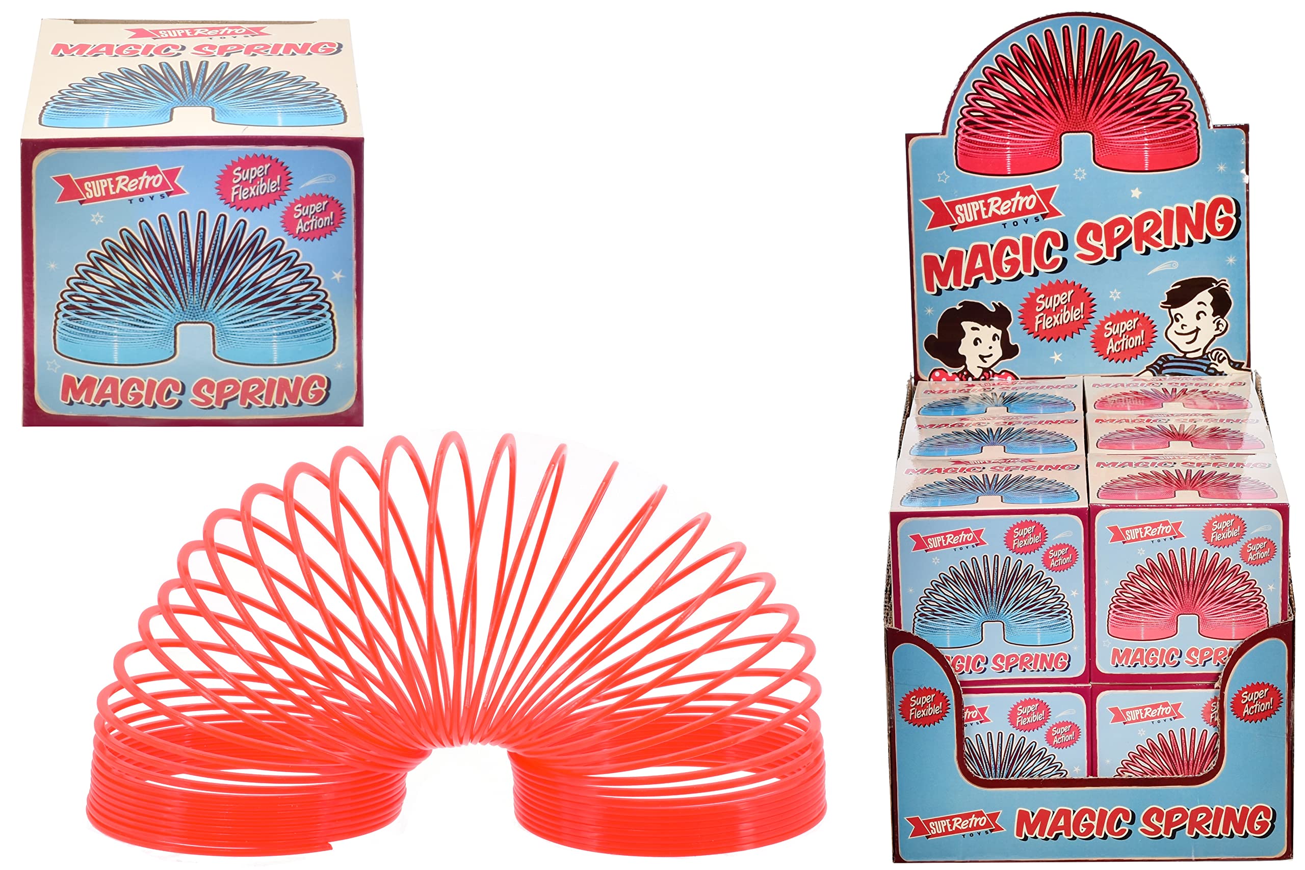 KandyToys SupeRetro Colourful Magic Coil Spring | Kids Slinky Toy | Retro Toys