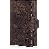 TRUSADOR Toscana Trifold Leather Wallet For Men and Women Card Holder with RFID Protection (Without Coin Pocket, Brown)