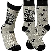 Primitives By Kathy Socks - I Love My Black Lab, Unisex, One Size