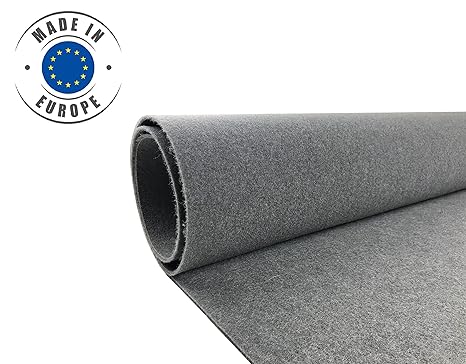 Meterware Velours HELLGRAU Autoteppich Kofferraumteppich Velour Innenraum Auto Teppich Oldtimer Tuning Wohnmobil Fußmatten