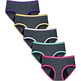 Linzama Teen Girls Period Underwear Soft Cotton Panties For Juniors 8-18 Years