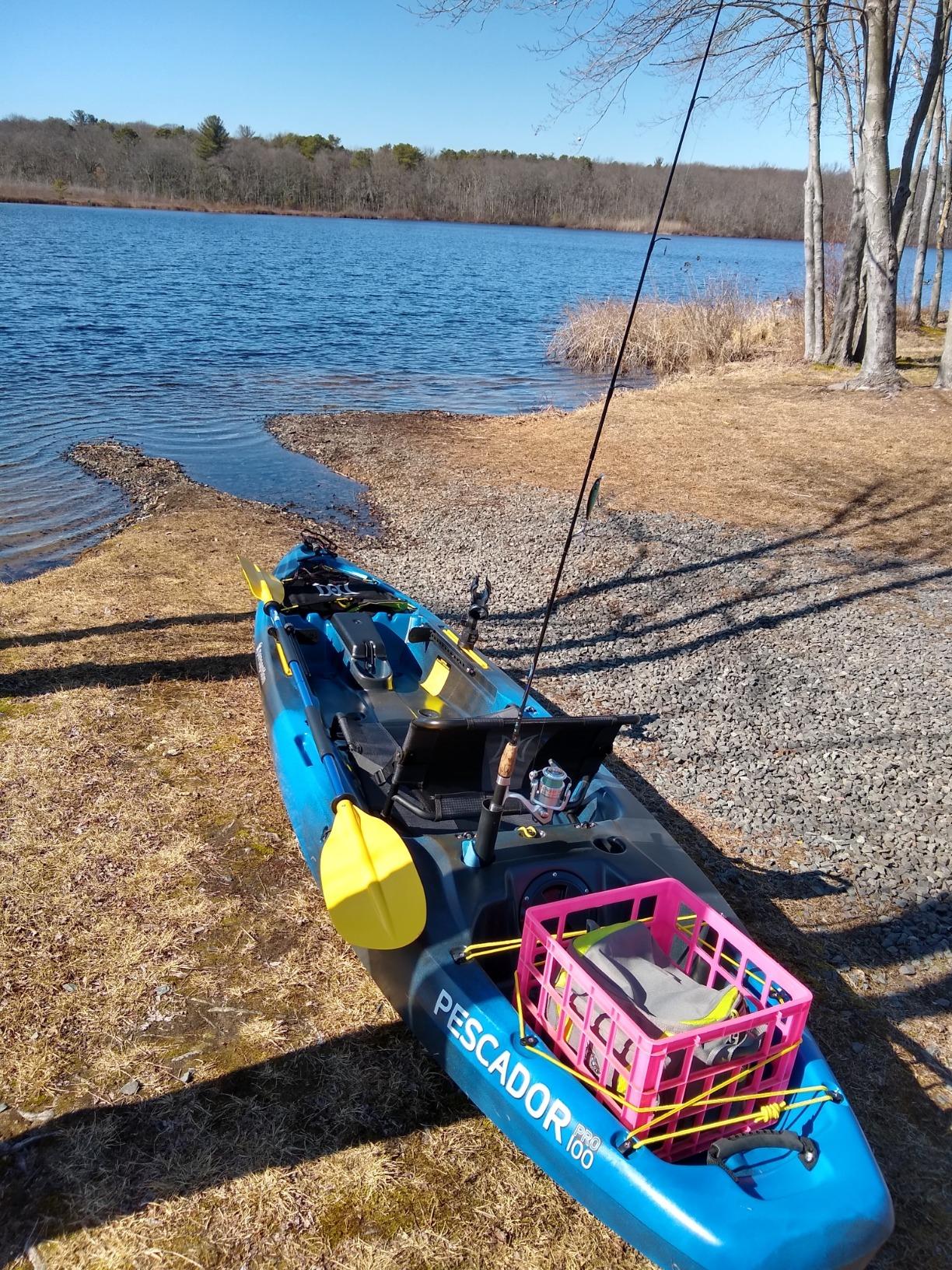 27/mo Finance Perception Pescador Pro 10 Sit on Top Fishing Kayak with Adjustable Lawn
