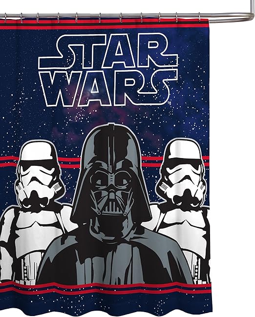 Amazon Com Jay Franco Star Wars Vader Microfiber 70 X 72 Fabric Shower Curtain Home Kitchen