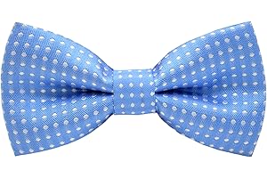 Carahere Pre-Tied Little Boy's Polka Dot Bow Ties Baby Solid Color Bow Ties For Kids M012