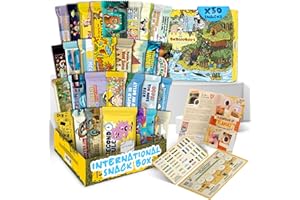 BUBSOOBOO'S WILD SNACKS International Snack Box, Giftable Exotic Universal Treats and Candies, Foreign Foods from around the World, Authentic Tasting Experience Inspired by European, Korean and Japanese Cultures