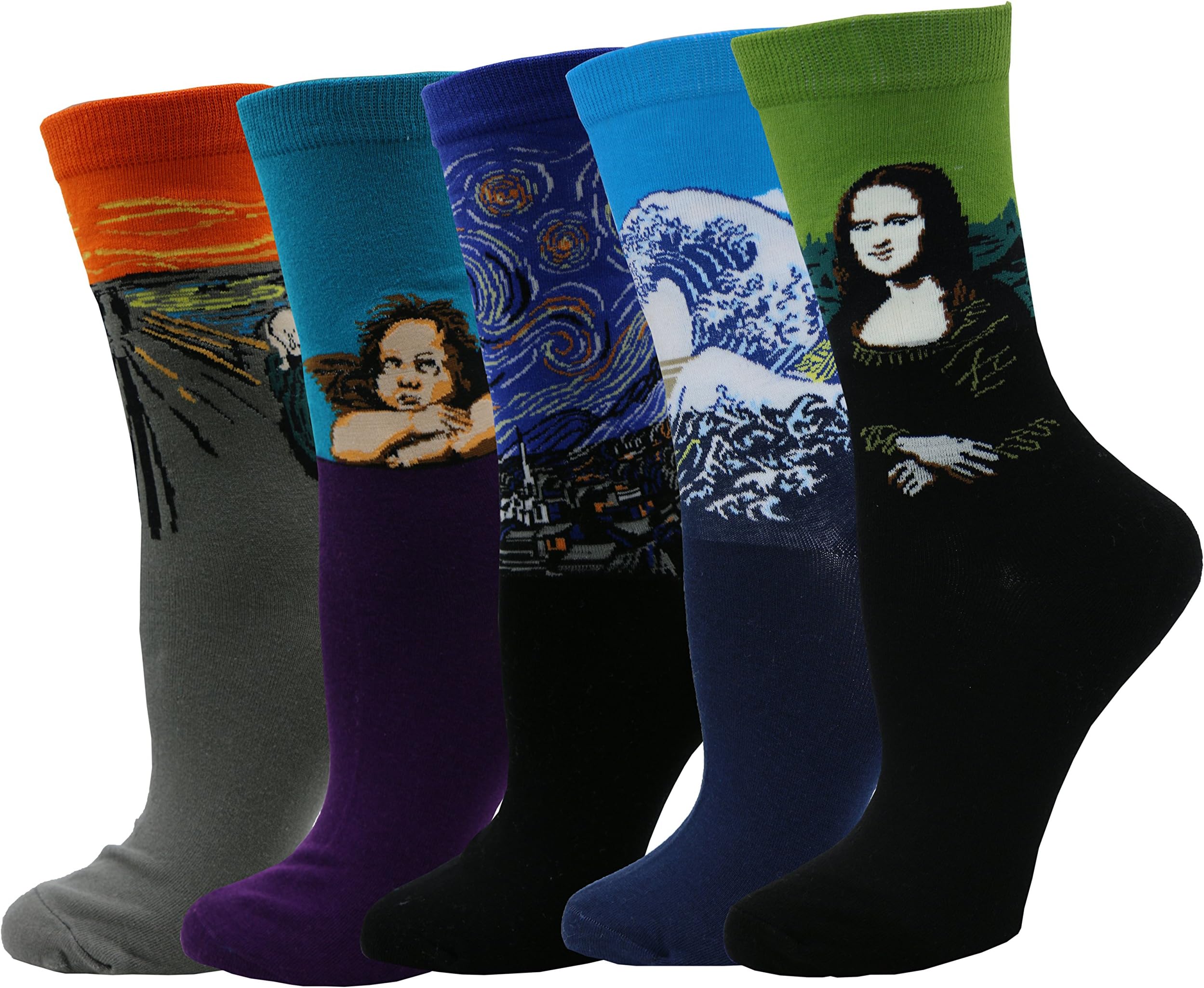 JMEETYWomens Fun Pattern Cotton Crew Socks