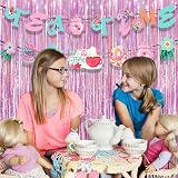 Pink Foil Fringe Curtain Backdrop 2Pcs 1x2.5m Laser Sparkle view 8
