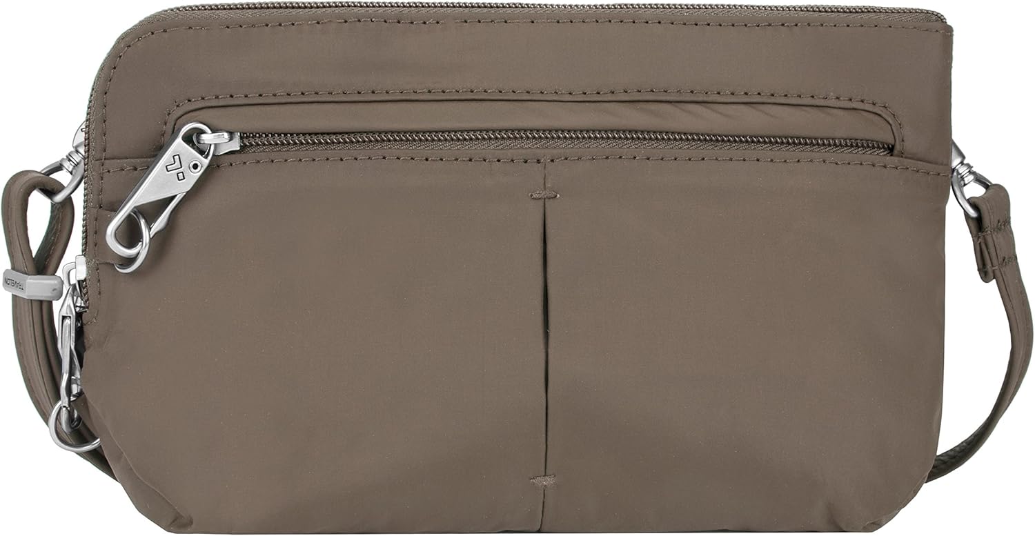 Travelon AntiTheft Classic Convertible Crossbody and Waistpack, Mocha