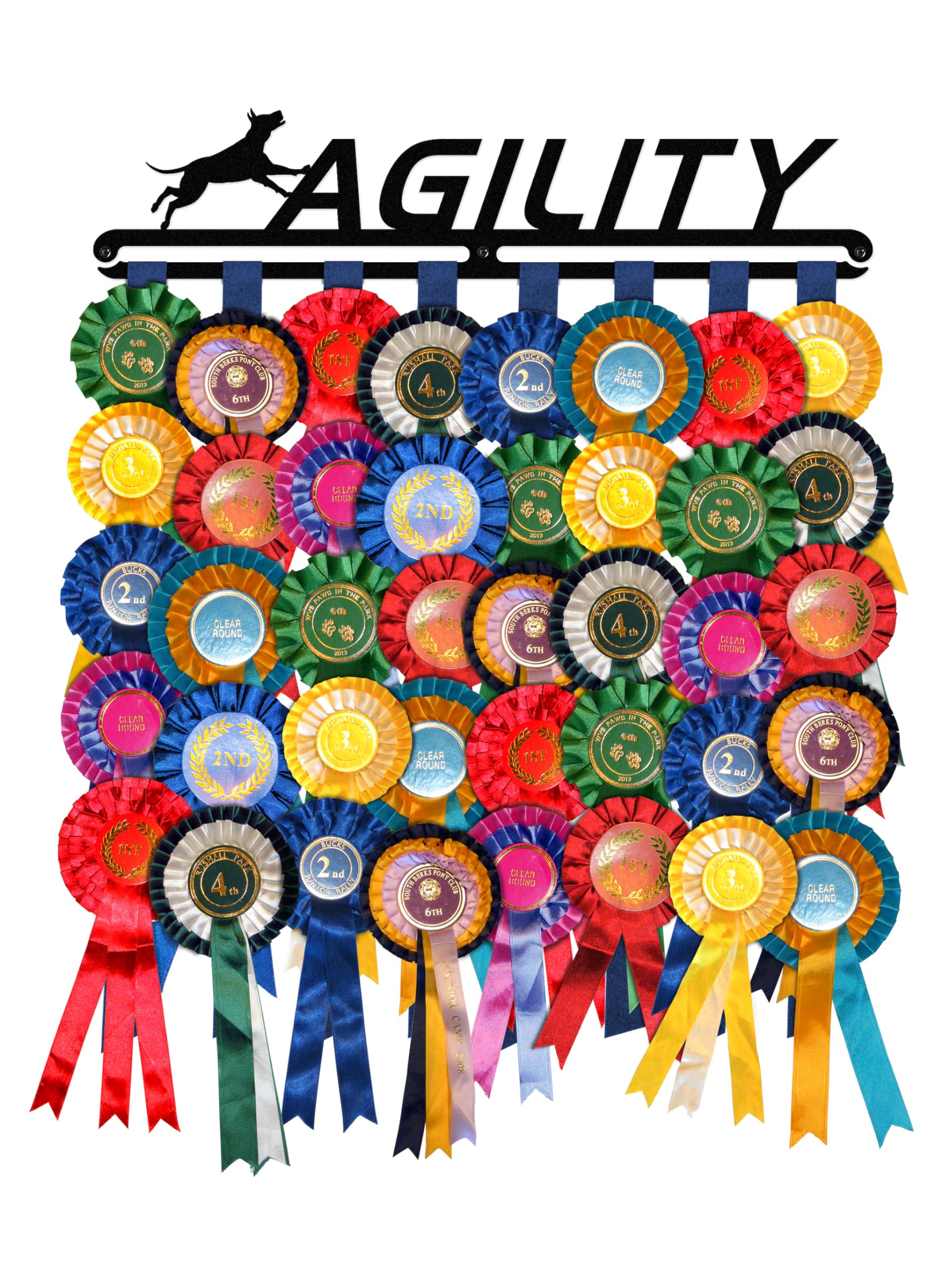 'Agility' Rosette Hanger Display Holder Brushed Stainless Steel - Made in Britain