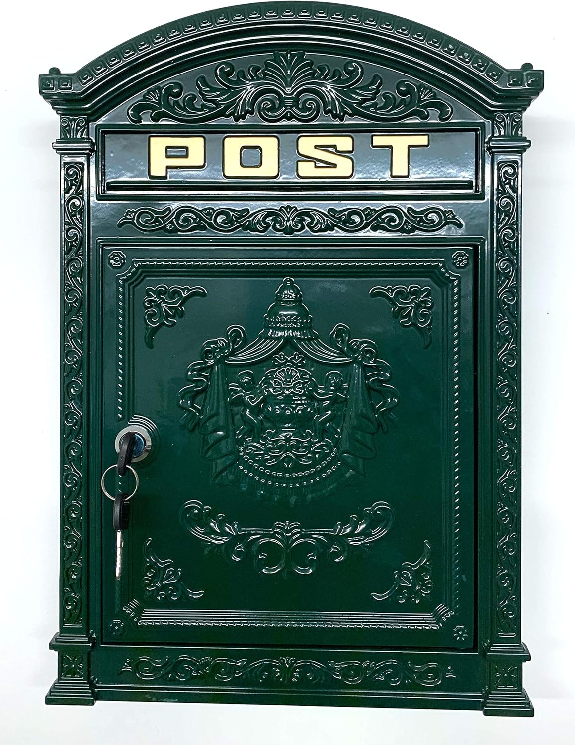 Briefkasten Englischer Postkasten zur Wandmontage grün Nostalgie Antik