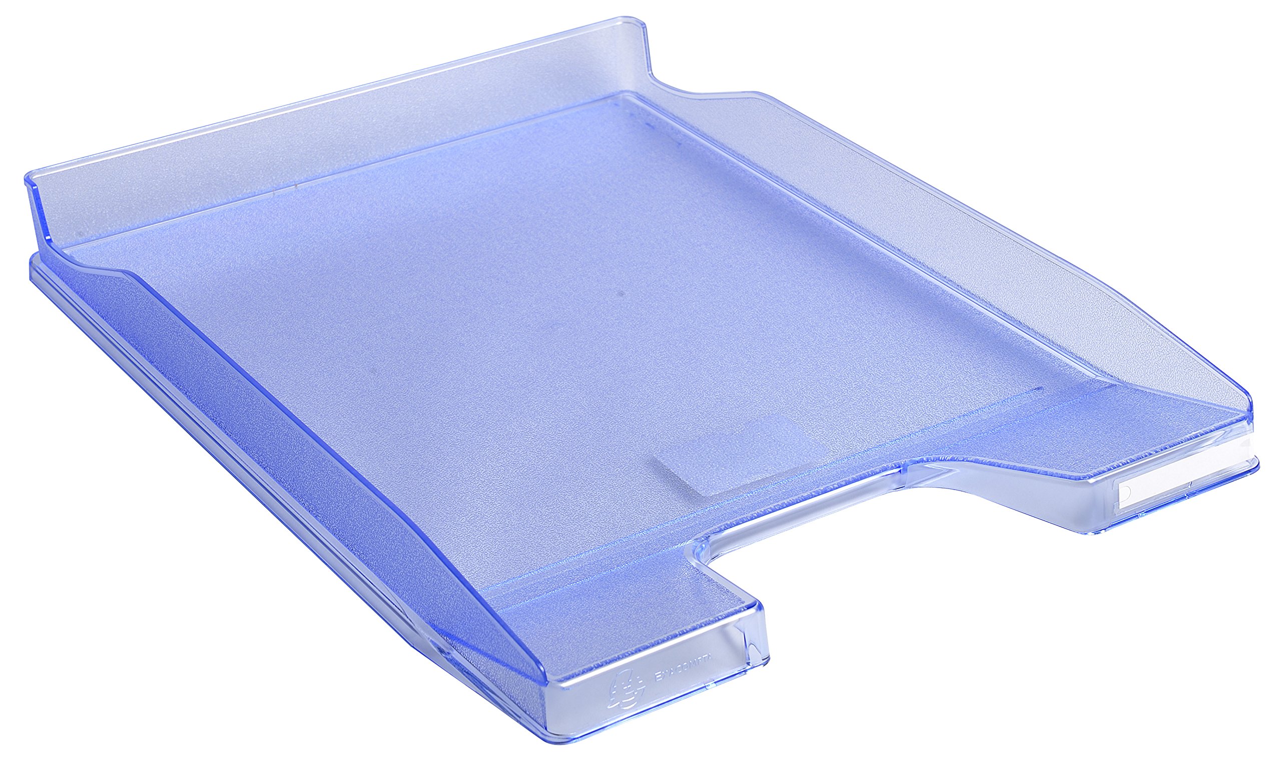 Exacompta - Ref 11410D - Office Letter Tray Combo Mini - 347 x 255 x 38mm in Size, Suitable for A4 Documents, Stackable with Others, Holds Approx. 250 Sheets - Ice Blue Translucent — image 1