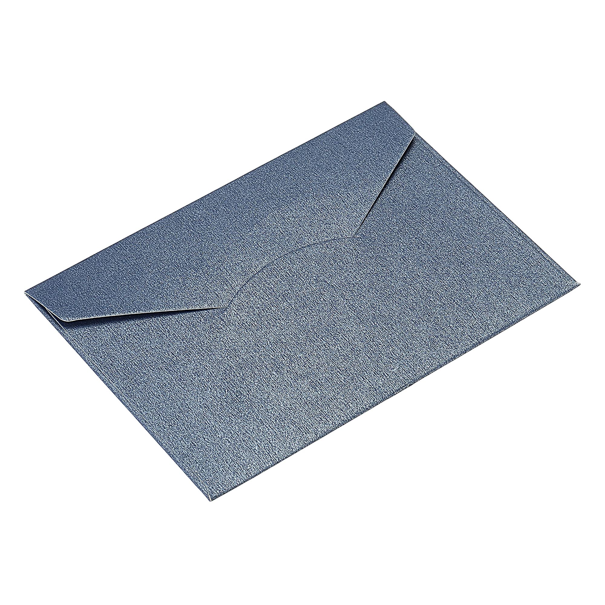 PATIKIL V Flap Envelopes, 50 Pack Colorful Invitation Envelope for Business Wedding Birthday, Blue