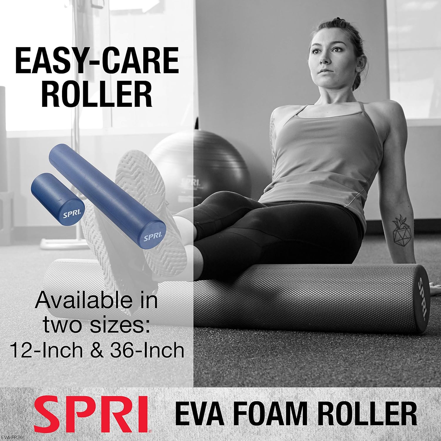 SPRI Foam Roller Round High Density Closed Cell EVA Foam, 36-Inch : Exercise Foam Rollers : Sports & Outdoors