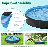 Yaheetech PVC Foldable Pet Dog Pool Extra Large 160 x 30cm Black view 4