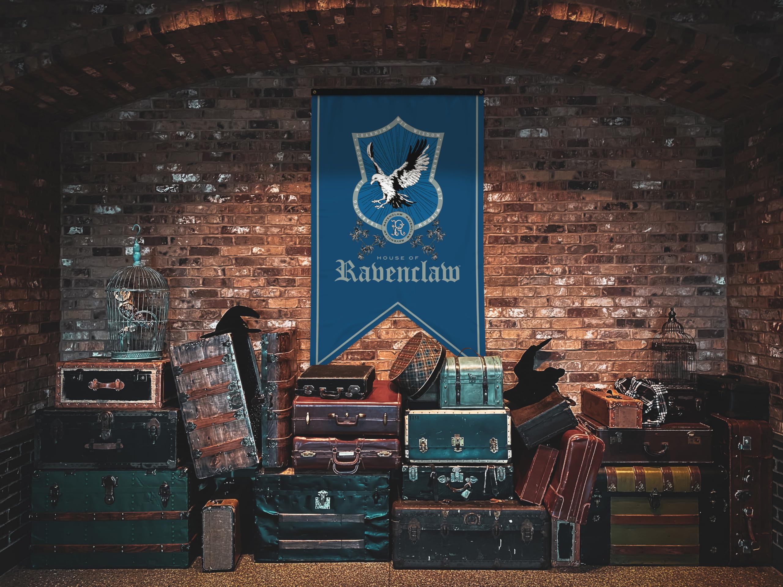 Conquest Journals Harry Potter Ravenclaw Crest Banner, 30'' x 50'' Extra Large Flag, 300D Oxford Cloth, Banners for Birthday Parties, Party Supplies, Dorm Decorations, Wall Decor, Officially Licensed