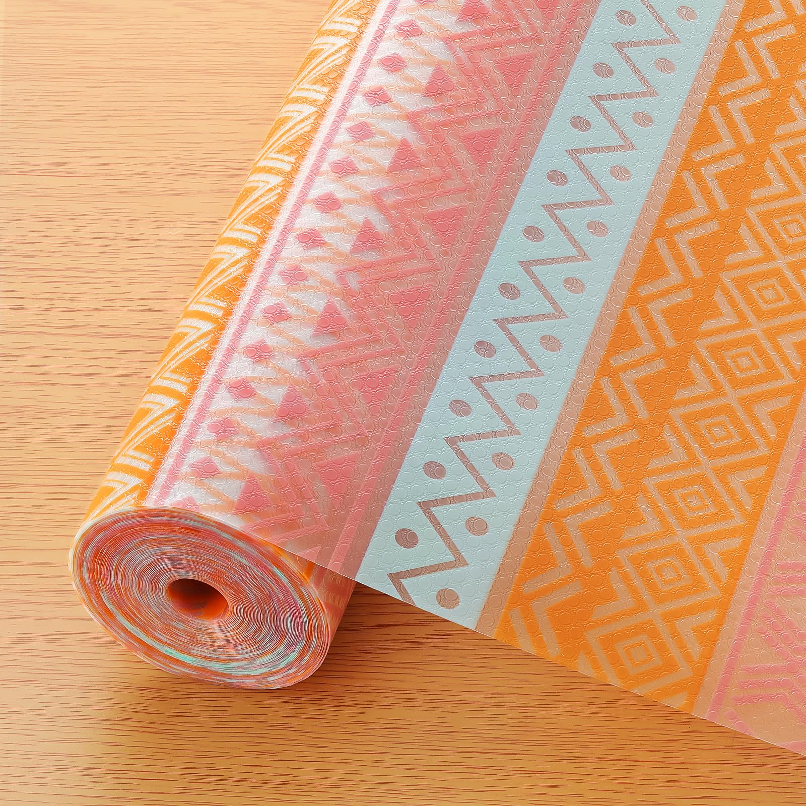 Cooyes Shelf Liners for Kitchen Cabinets, Refrigerator Liners Waterproof & Oil-Proof Kitchen Cupboard Liner Drawer Mats EVA Material Non Adhesive Fridge Liner for Shelves（23.6" W x 360" L） Image