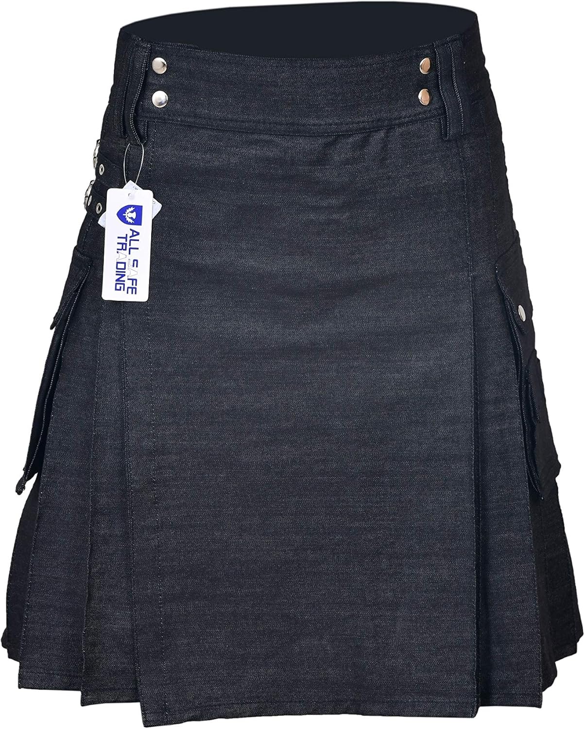 denim utility kilt