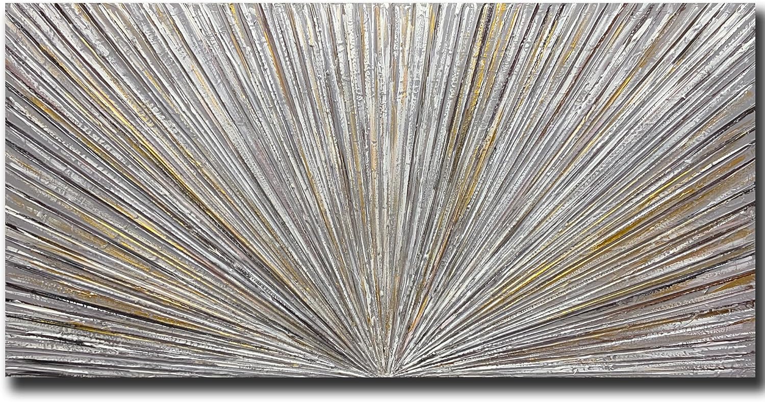 Paintings - AZAVY Art,24X48Inch 100% Hand Painted Abstract Artwork Oil on Canvas Painting Modern Wall Art Oil Hand Painting Wood Inside Framed Ready to Hang for Living Room