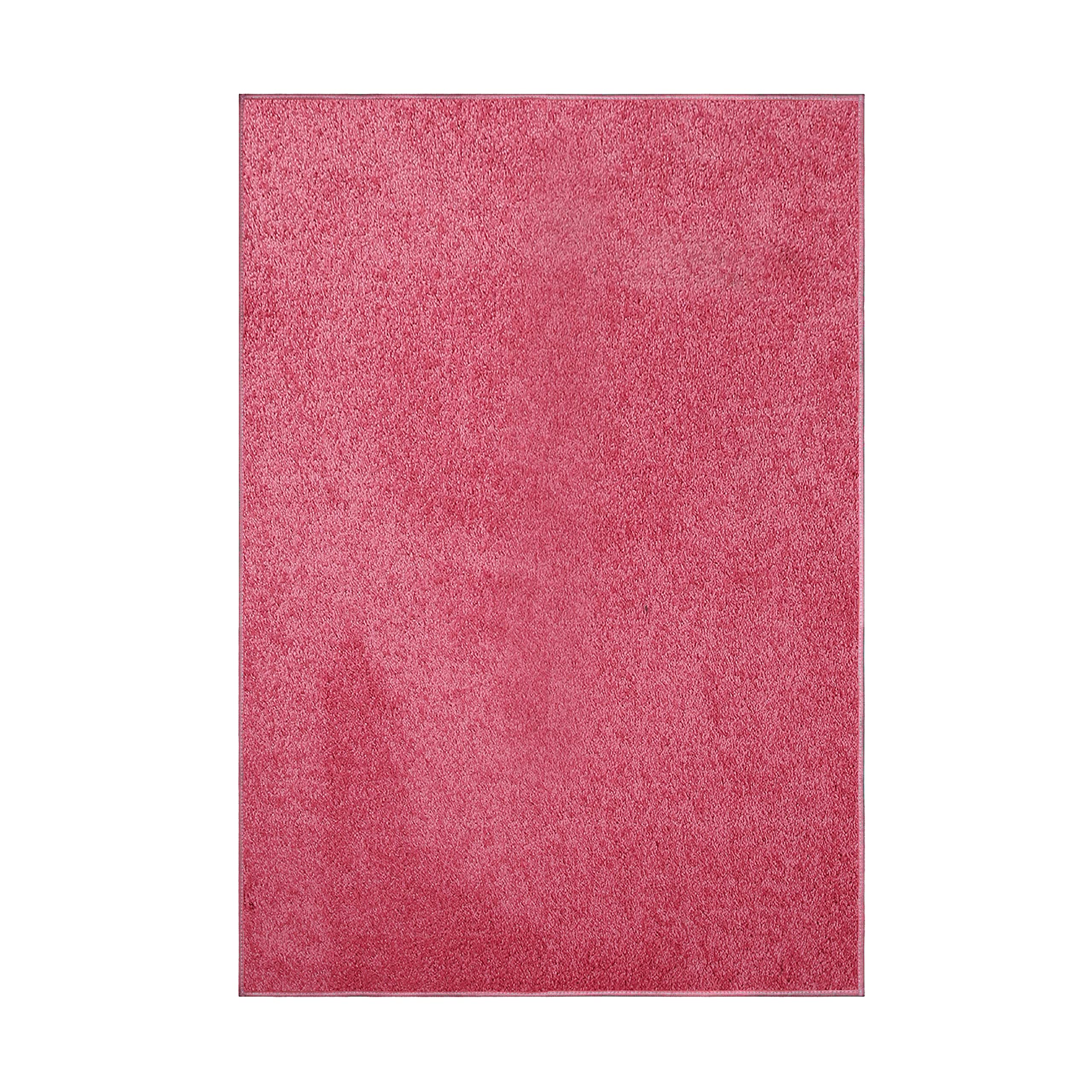 Furnish my Place Modern Plush Solid Color Rug – Pink, 8′ x 15′, Pet and Kids Friendly Rug. Made in USA, Rectangle, Area Rugs Great for Kids, Pets, Event, Wedding, Living Room