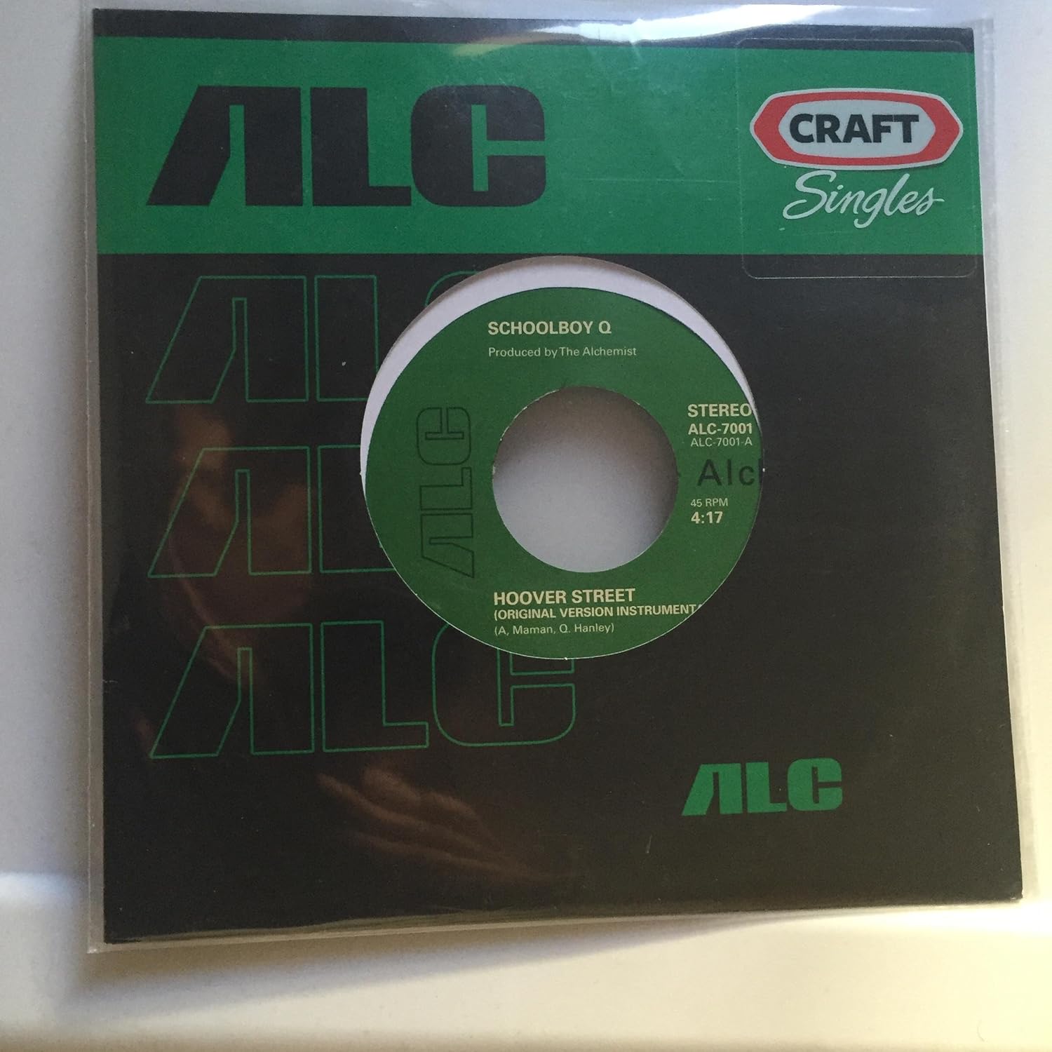 Alchemist Craft Singles School Boy Q 7" Hoover Street