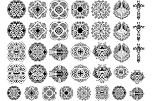 CAPTIVE DECALS Celtic Knots 3/4" to 1" Black Fused Glass Decals