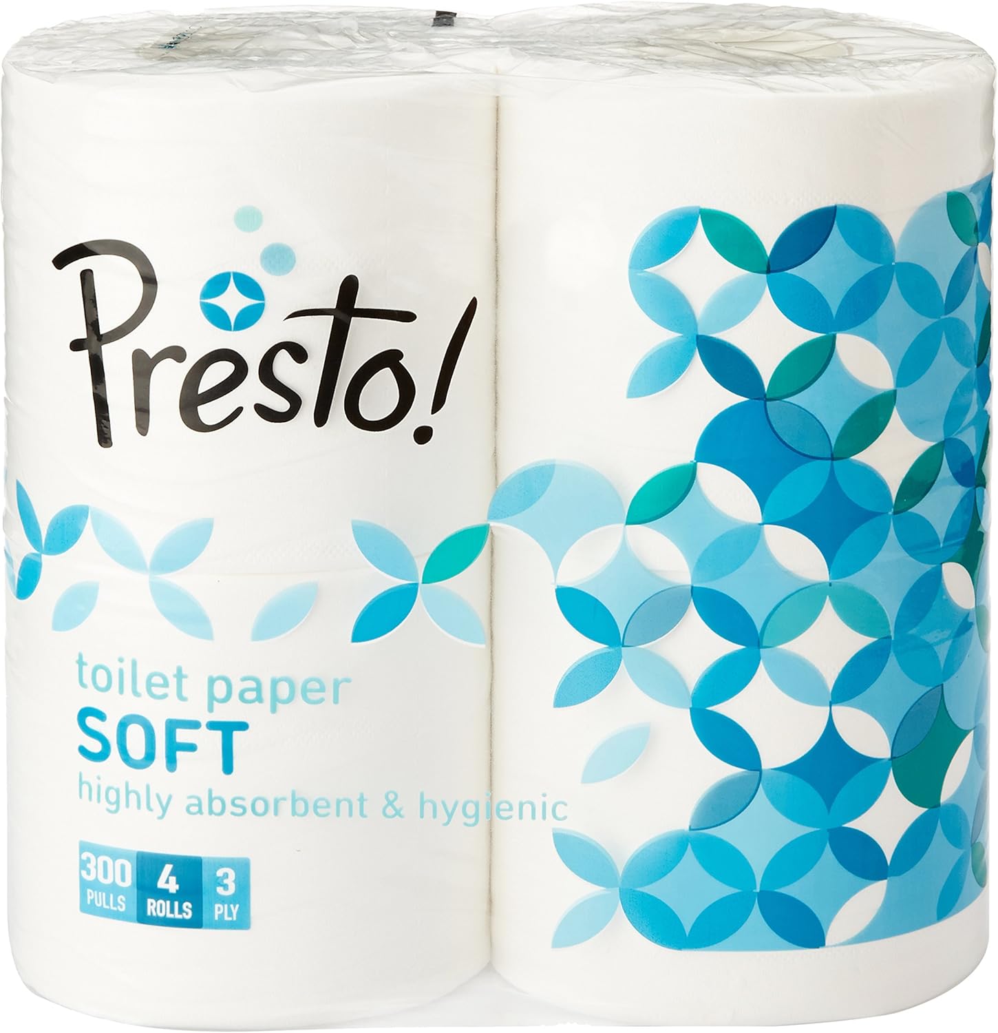 Buy Amazon Brand Presto! 3 Ply Toilet Paper Tissue Roll 4 Rolls
