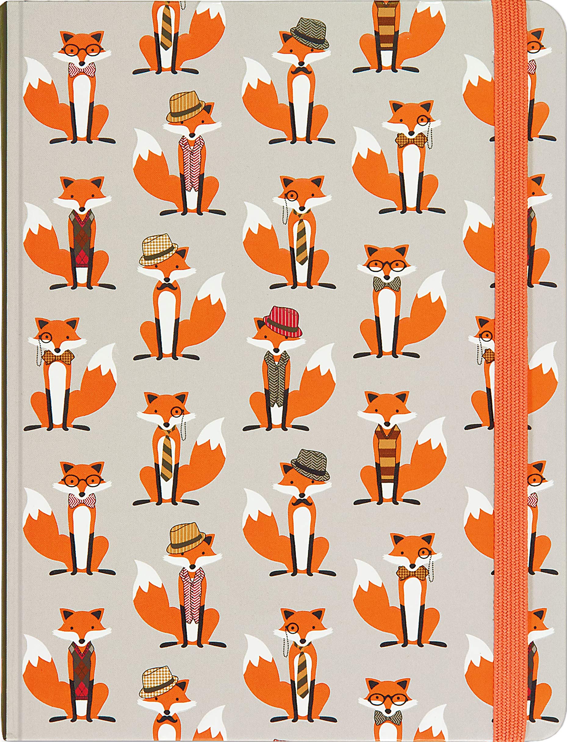 paper journal with fox prints on the front