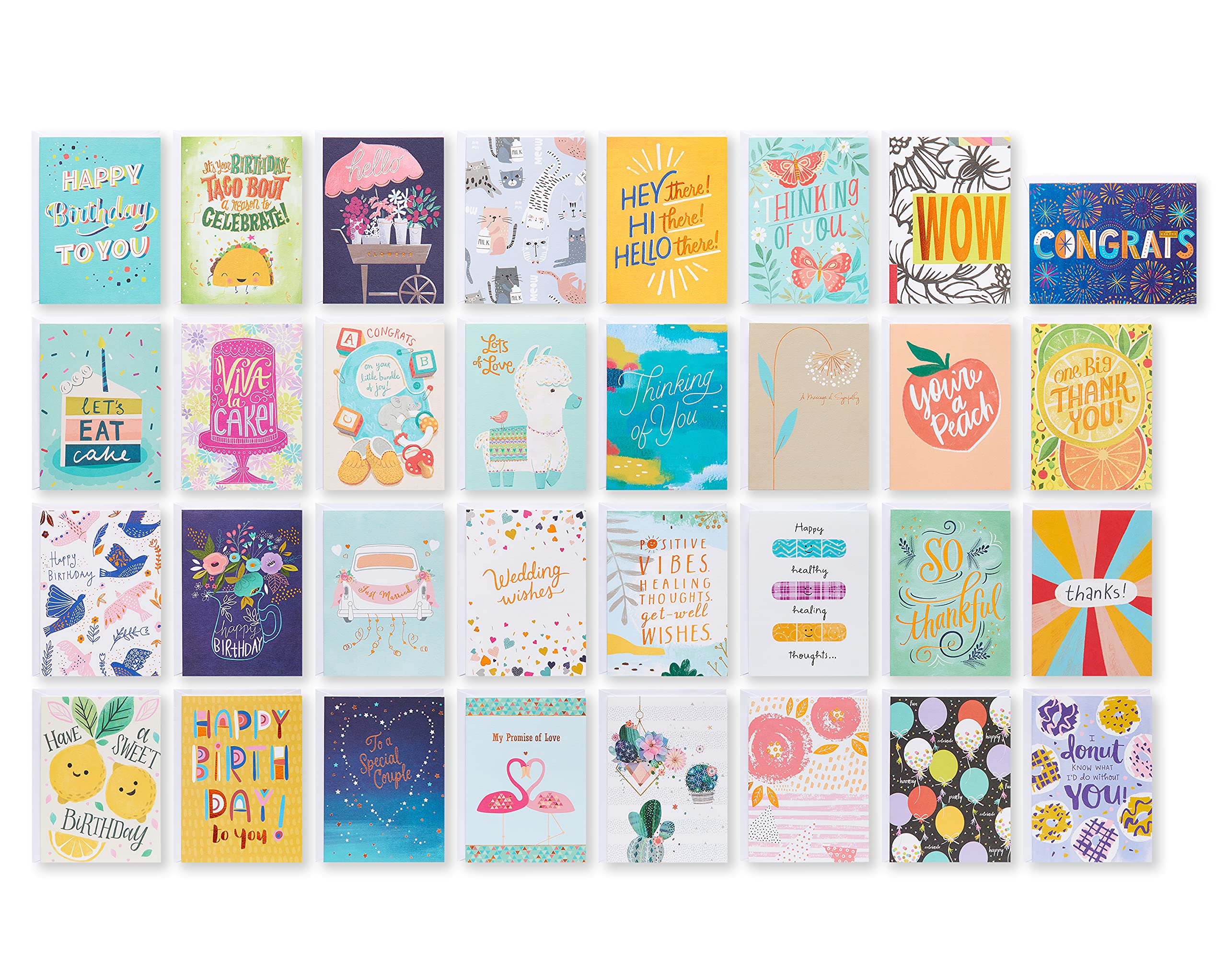 Photo 1 of American Greetings Deluxe All Occasion Card Assortment - Birthday, Wedding, Thanks and More (32-Count)