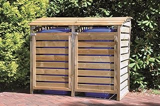 GreenSeason Mülltonnen-Box Mülltonnenverkleidung für 2 Tonnen inkl. Rückwand