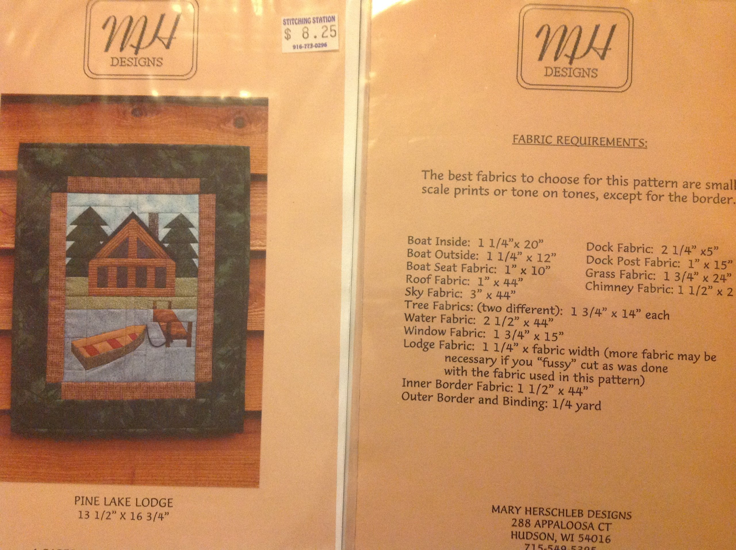 Mh 625 Designs Sewing Applique Wall Quilt Pattern Pine Lake Lodge Dock Cabin Boat Lake Motifs Mary Herschleb Amazon Com Books