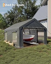 GarveeLife 13x20 Ft Carport with 8 Sandbags, Car