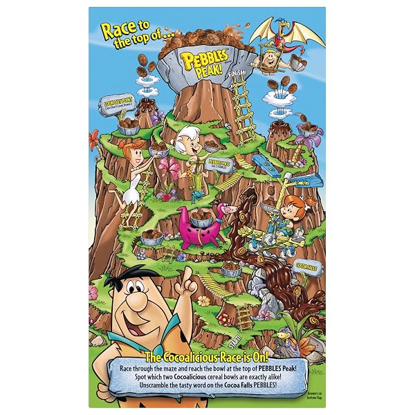 COCOA PEBBLES CEREAL, CHOCOLATEY KIDS CRUNCH, GLUTEN FREE SWEETENED RICE CRUNCH, 19.5 OZ FAMILY SIZE CEREAL BOX