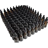 1 Oz Amber Glass Dropper Bottles (30mL) With Tapered Droppers – Pack Of 2
