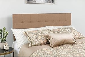 Flash Furniture Bedford Tufted Upholstered Queen Size Headboard in Camel Fabric