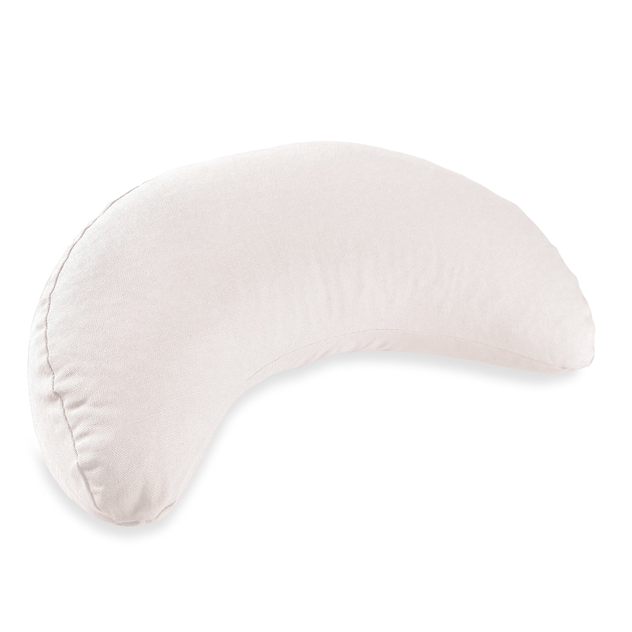 Lotuscrafts Yoga Cushion Crescent Shanti - Height 12 cm - Spelt Filling - Washable Cover Organic Cotton - Meditation Cushion - Yoga Cushion - Meditation Pillow - Yoga Pillow - GOTS Certified