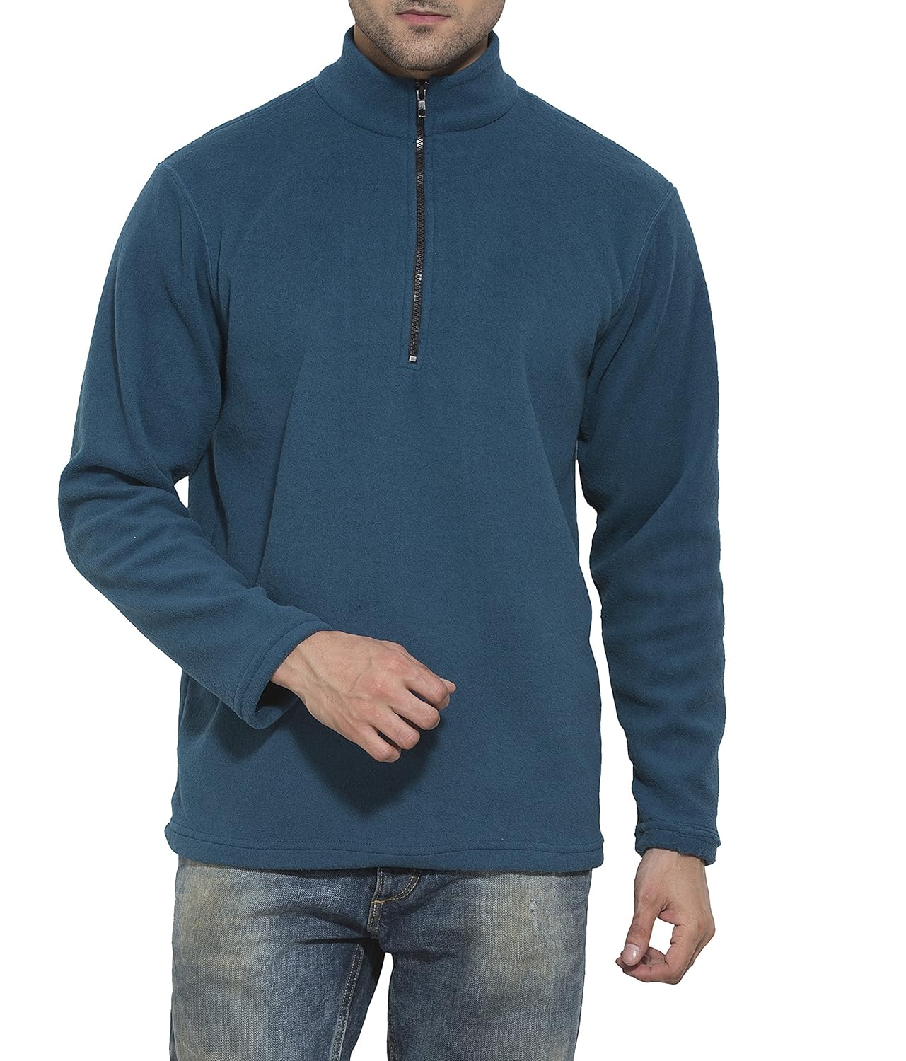 Clifton Men's Polar Fleece Sweat Shirts Teal Amazon.in Clothing & Accessories
