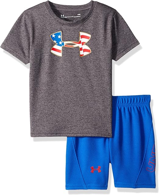 Under Armour Baby Boys Americana Set, Carbon Heather, 24M