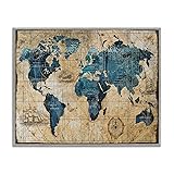 Stupell Industries Vintage Abstract World Map
