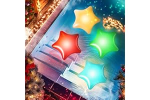 TIALLY Solar Powered Stars 4 Pack - Decorative Floating Pool Lights for Garden, Patio, Pathway, Pool