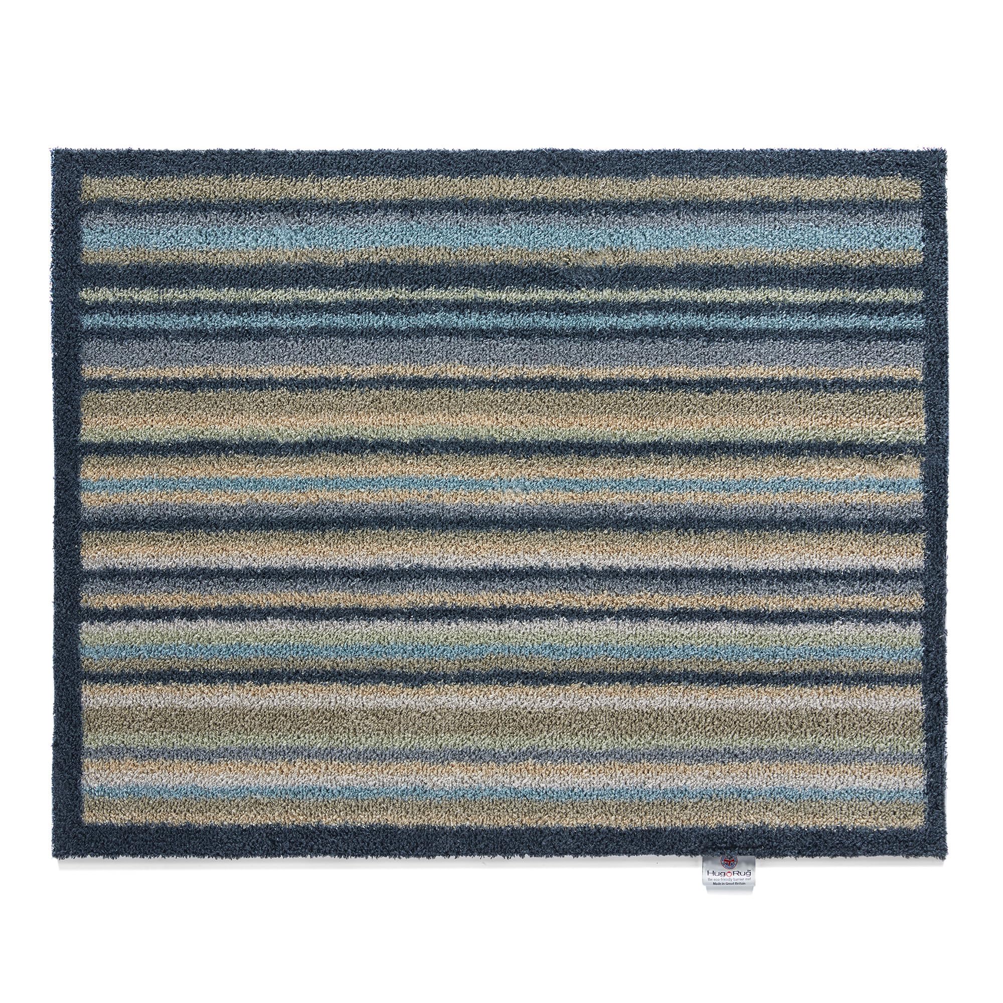HUG RUG Washable Dirt Trapper Door Mat Kitchen Hallway Doorway, Made in the UK, Stripe 84 65x85