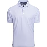 Alex Vando Mens Golf Shirt Moisture Wicking Classic Print Golf Shirts for Men
