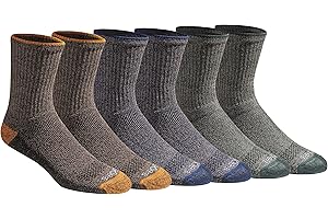 Dickies mens Dri-tech Moisture Control Mid-crew Comfort Length Socks, Available in M-xl (6, 12 Pairs) Socks