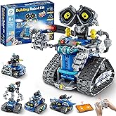 Sillbird STEM Robot Building Kit with Remote Control Gifts for Boys Ages 8-14, Buildable 5in1 Robotics Technic Coding Toy Gif