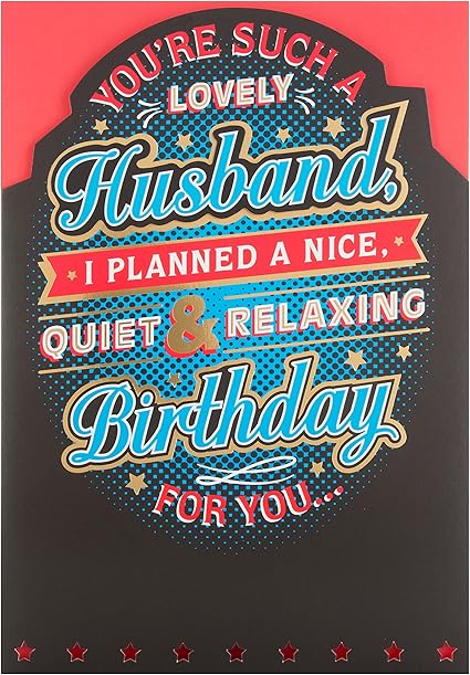 Biglietto D Auguri Per Marito Con Scritta In Inglese Quiet And Relaxing Di Hallmark Misura Media Amazon It Cancelleria E Prodotti Per Ufficio