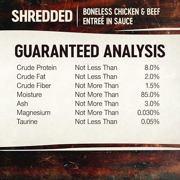 WELLNESS CORE SIGNATURE SELECTS SHREDDED ADULT CANNED WET CAT FOOD, NATURAL, PROTEIN RICH, GRAIN FREE, CHICKEN AND BEEF ENTRÉE RECIPE, 2.8 OZ, PACK OF 12 CANS