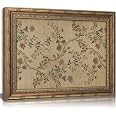 Vintage gold framed Floral Vine wall art Retro Beige Botanical Painting Canvas Prints Elegant Antique Flower French Leaf Wall