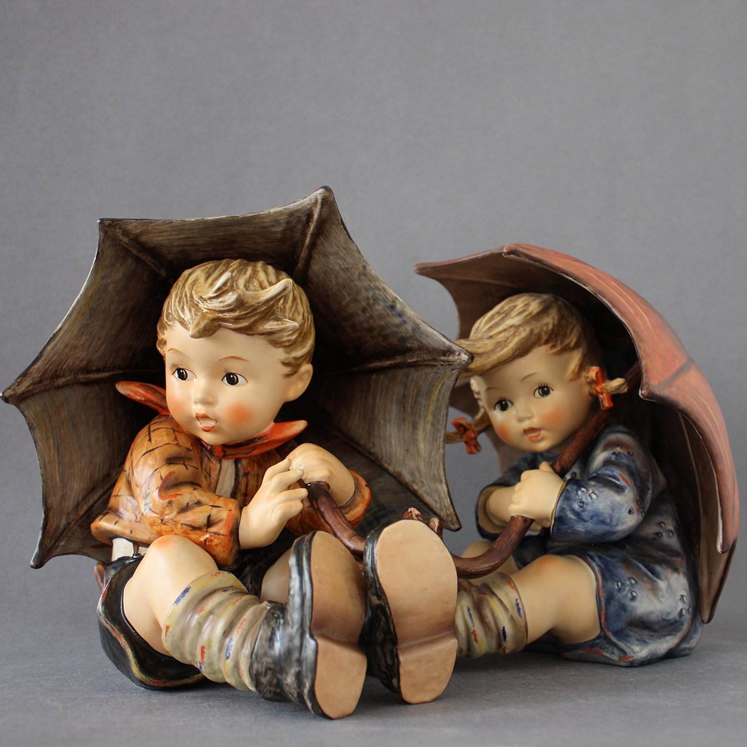 Vintage Hummel Goebel Umbrella Boy Girl 152/0/A & 152/0/B