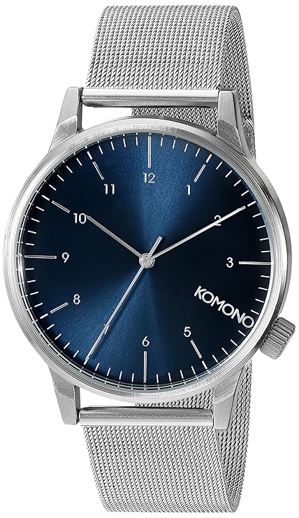 KOMONO Herren Armbanduhr Winston Royale - Silver Blue